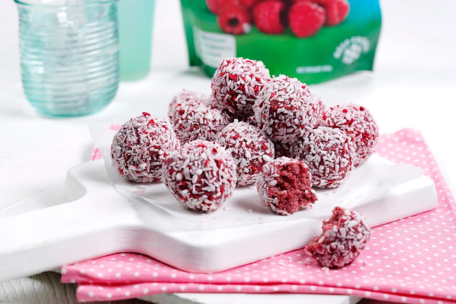 How To Make Raspberry Coconut Energy Balls
