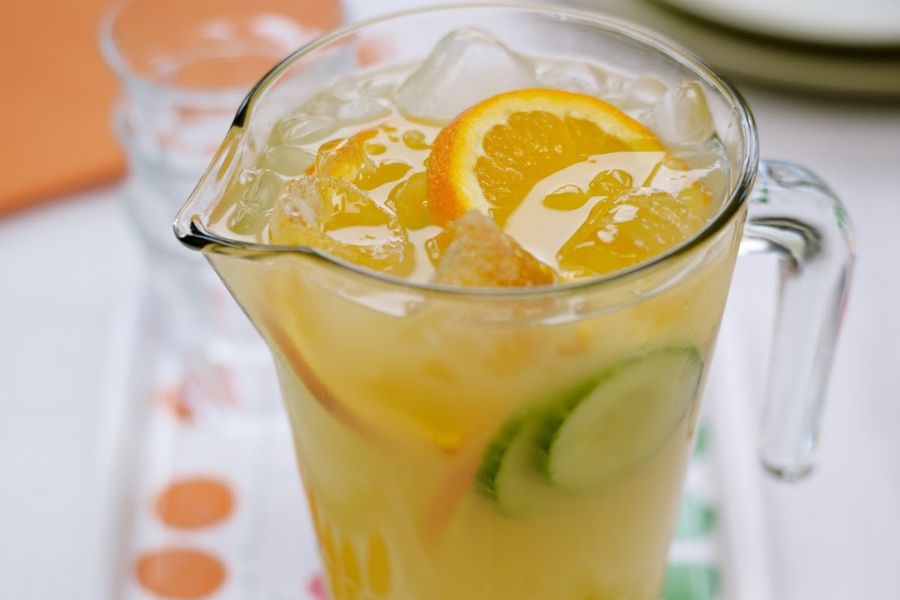 Fruity Cucumber Cooler Mocktail For Afternoon Tea