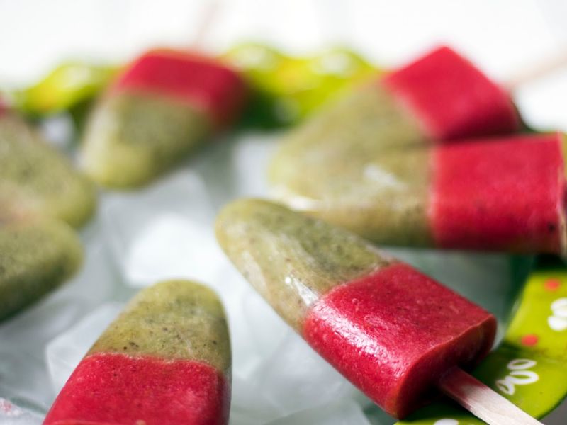 Kiwi, Strawberry Ice Lollies