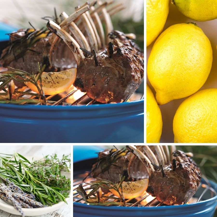 Racks Of Welsh Lamb With Rosemary, Lemon And Garlic. 