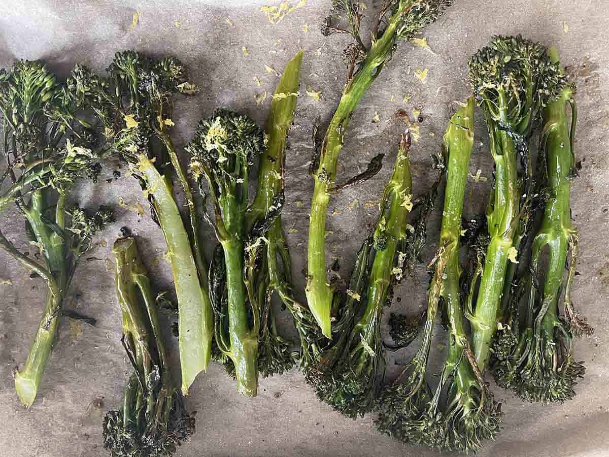 broccoli with lemon zest added.