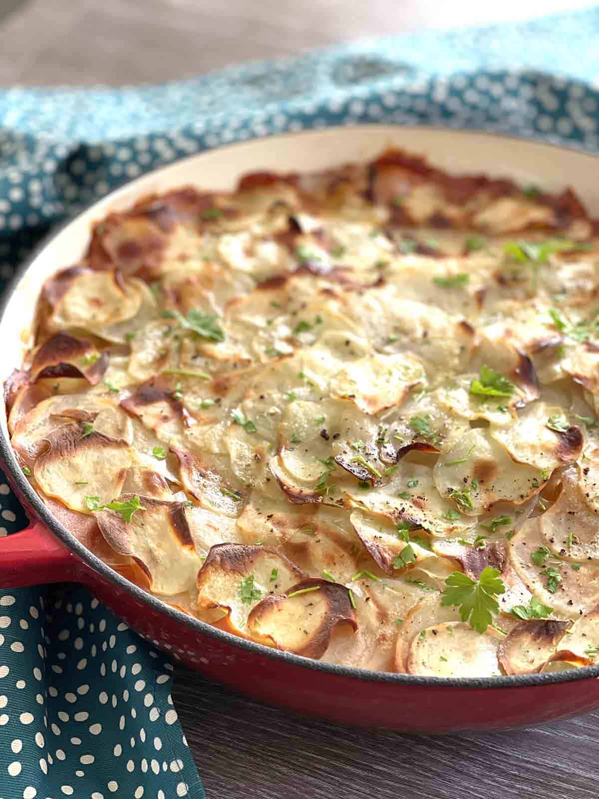 close up of sausage bake.
