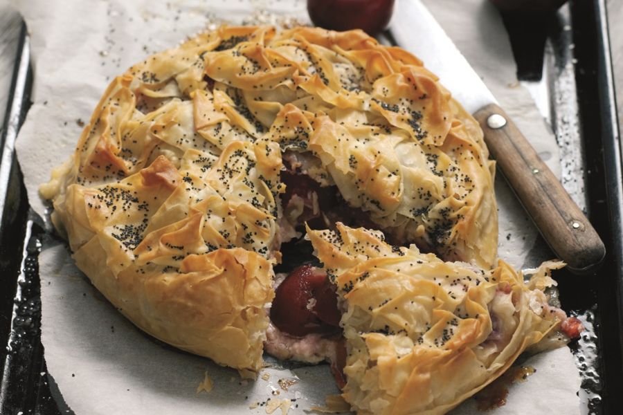 South African Plum And Ricotta Filo Pie South African Plum And Ricotta Filo Pie