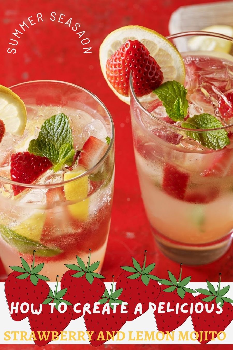 Strawberry And Lemon Mojito 
