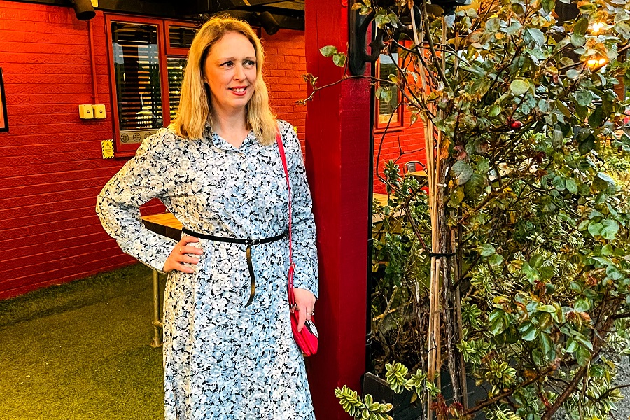 White Dr. Martens Boots And A Dress. Dress