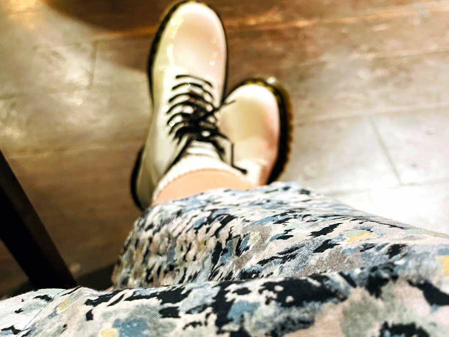 White Doc Martens Boots And A Dress White Doc Martens Boots And A Dress