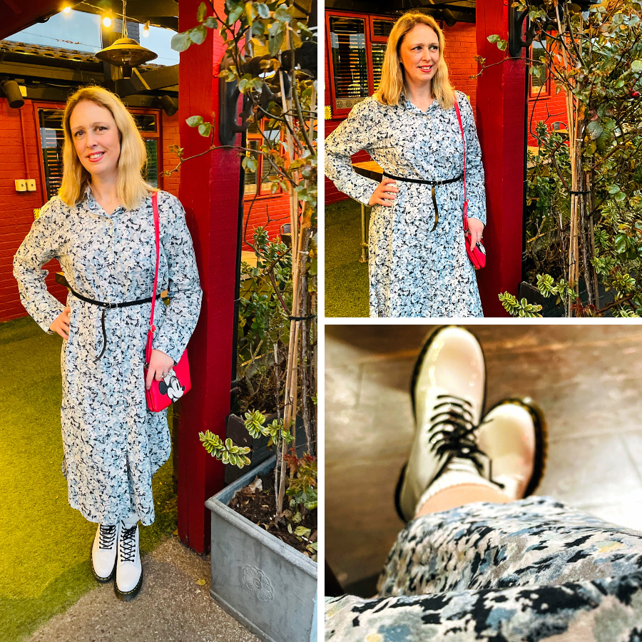 White Dr. Martens Boots And A Dress White Dr. Martens Boots And A Dress