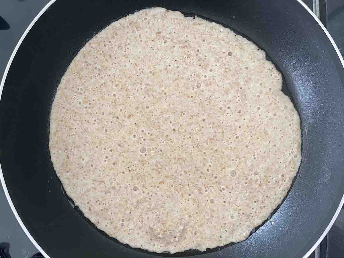 batter in the pan.