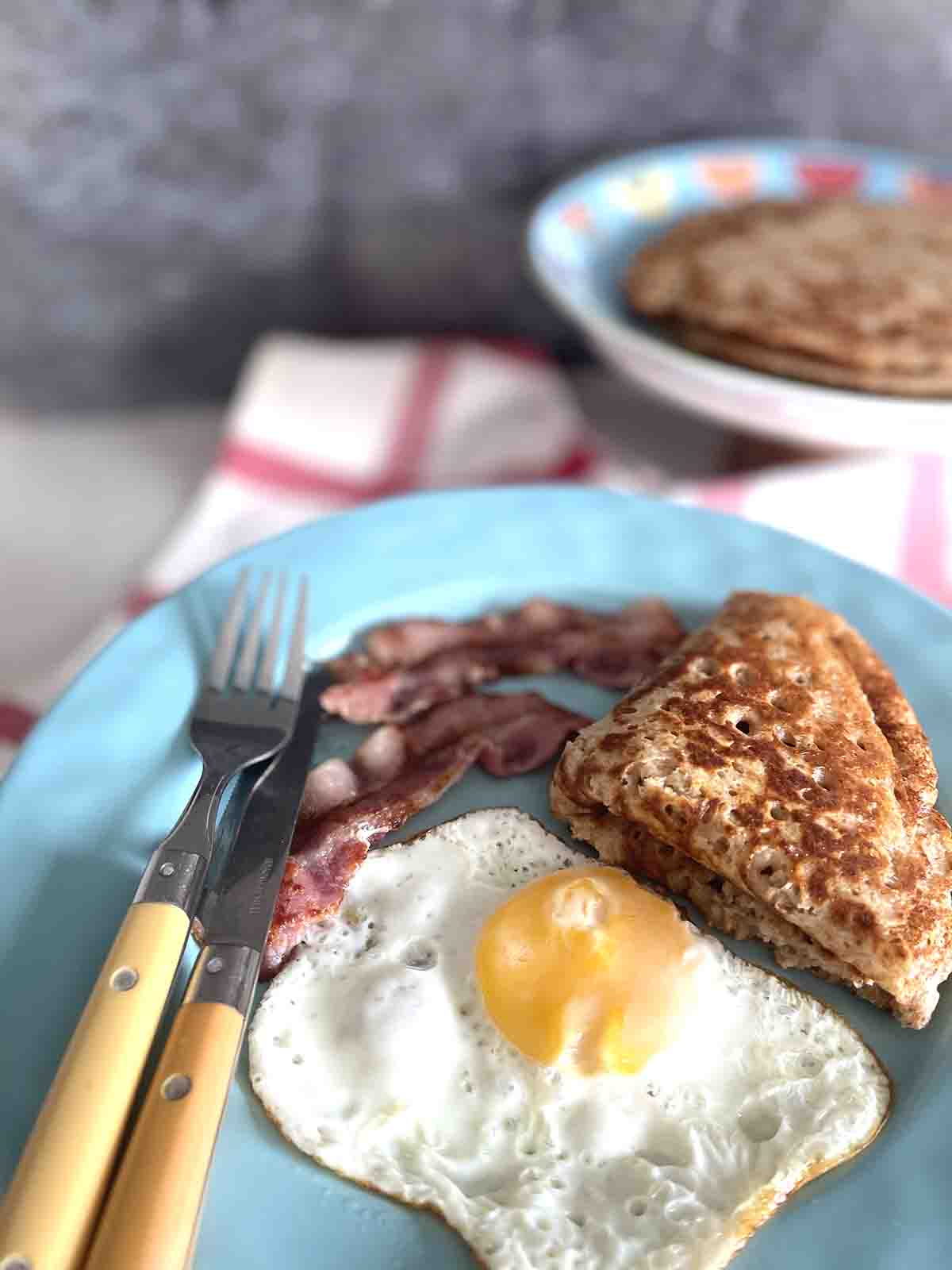 staffordshire oatcakes on a plate.