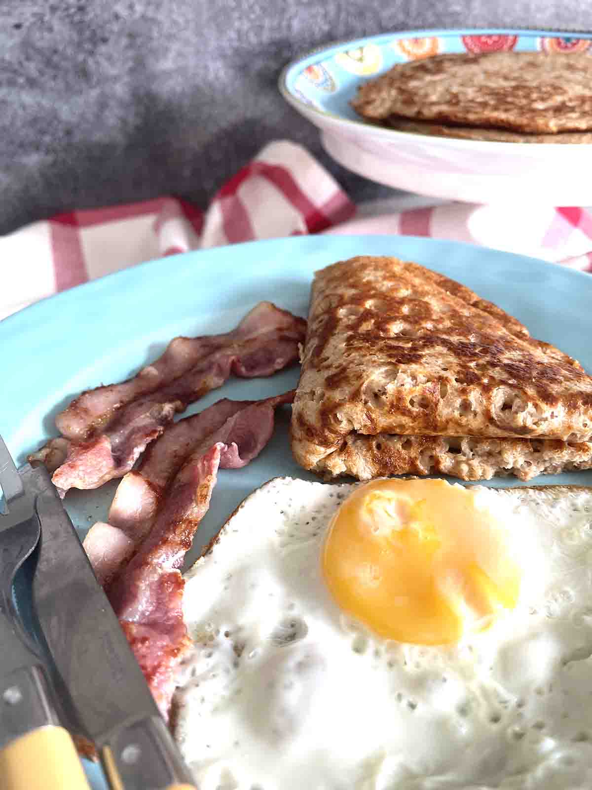 staffordshire oatcakes on a plate.