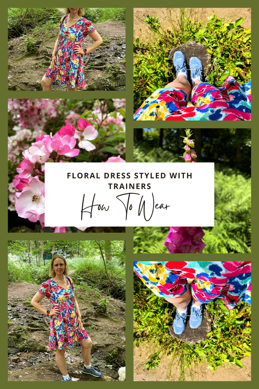 Floral Dress Styled With Trainers