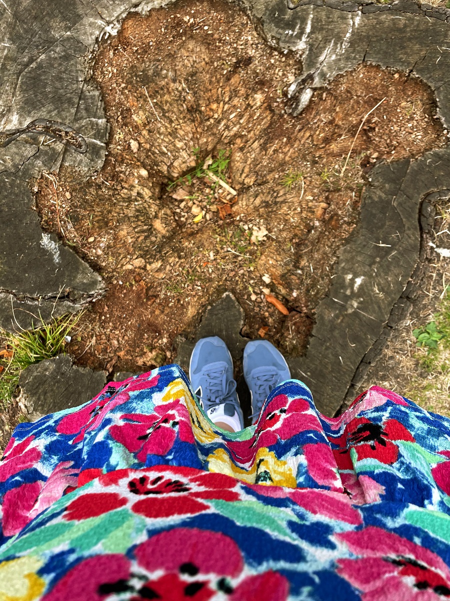 Floral Dress Styled With Trainers