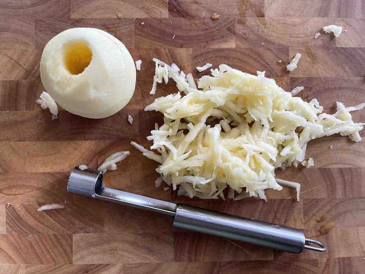 grated apple.