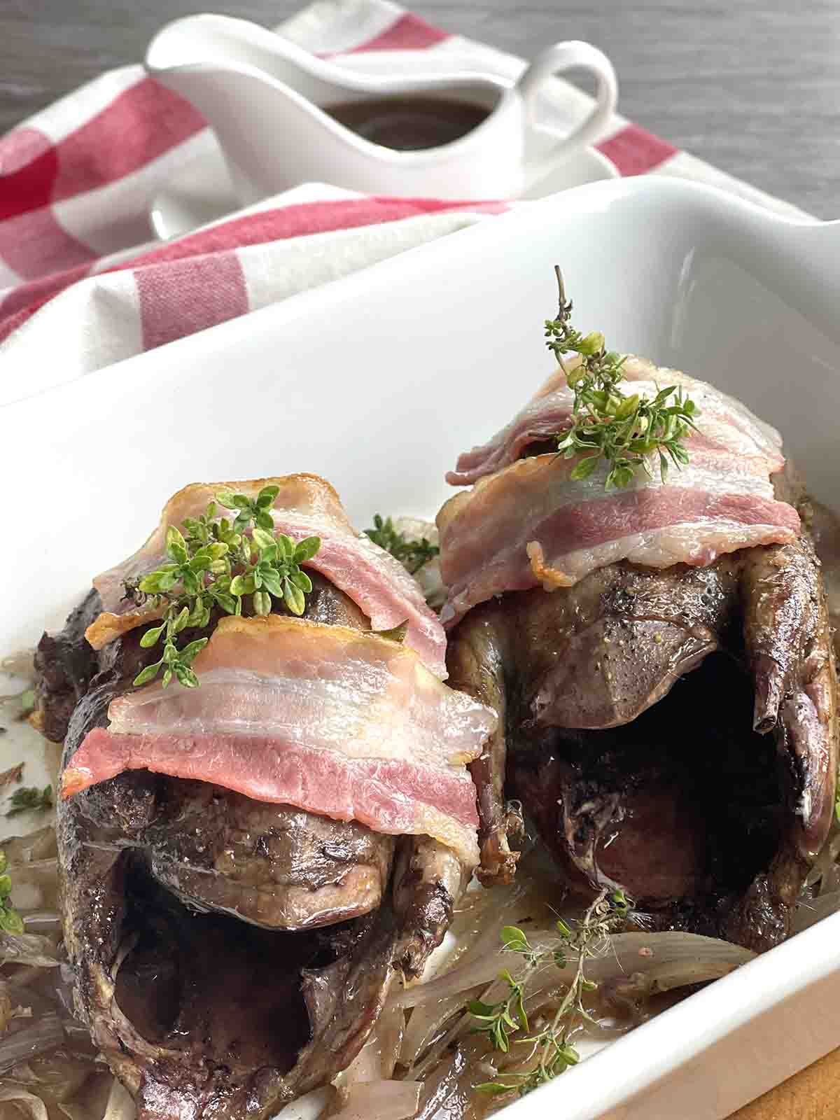 whole pigeon cooked.