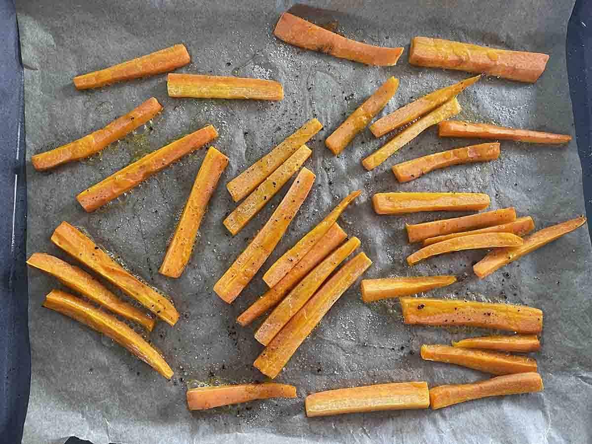 carrots after 15 minutes.
