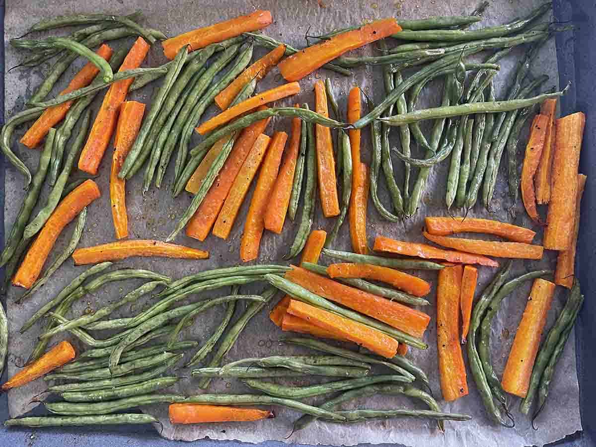 beans after 5 mins.