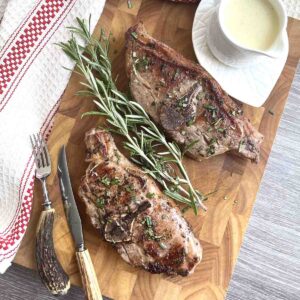 barnsley chops on a board.