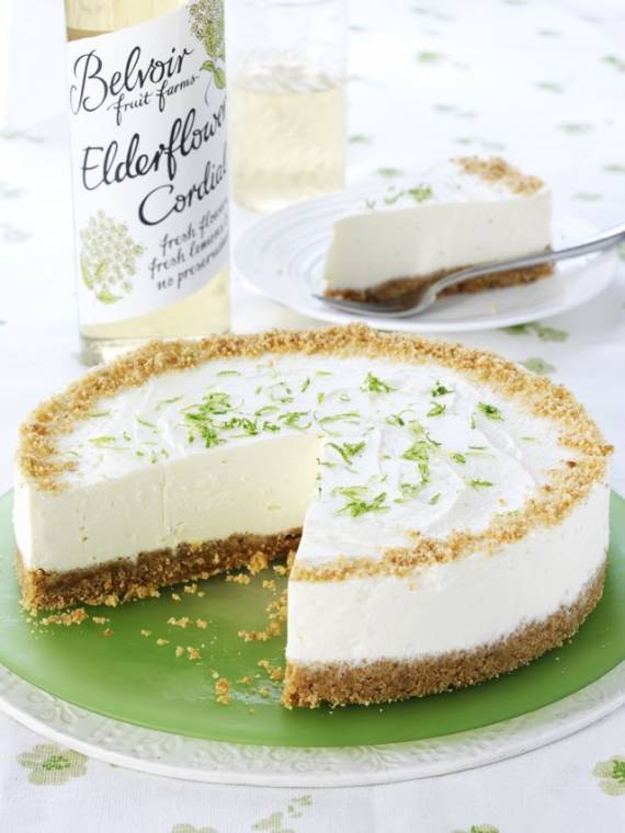 An Elderflower And Lime Cheesecake Recipe. 