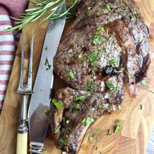 bone in rib eye steak.