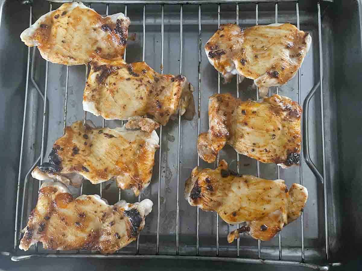spicy chicken part cooked.