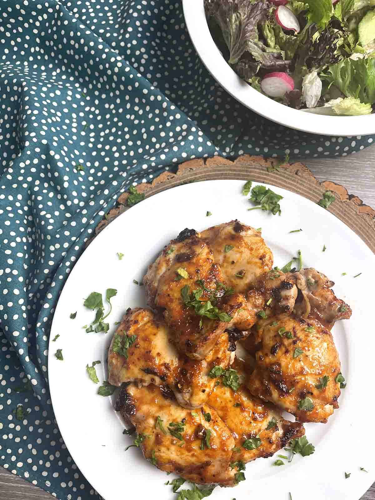spicy chicken on a plate.