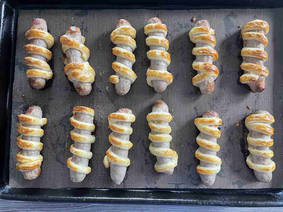 cooked sausage mummies.