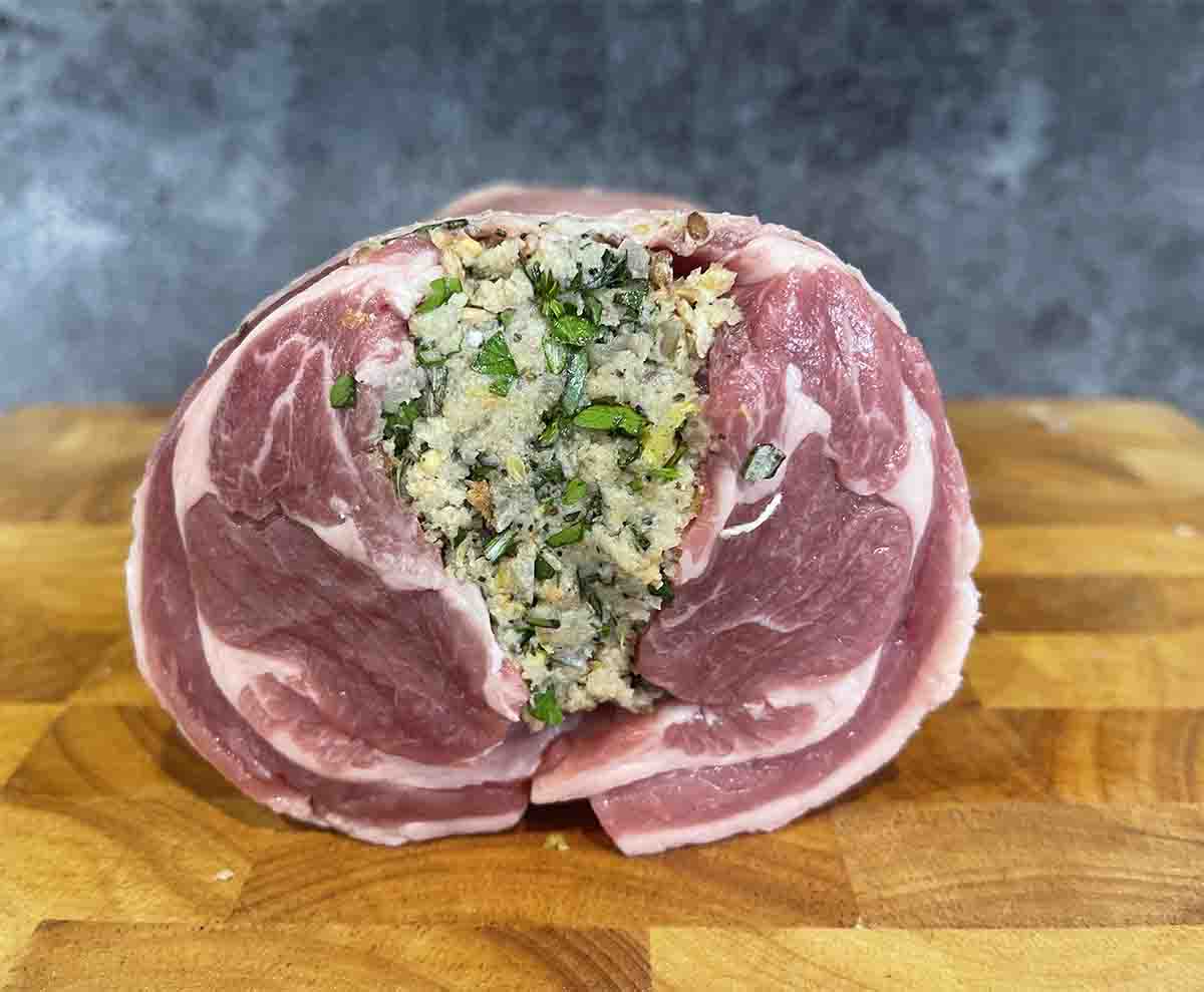 view of stuffed lamb.