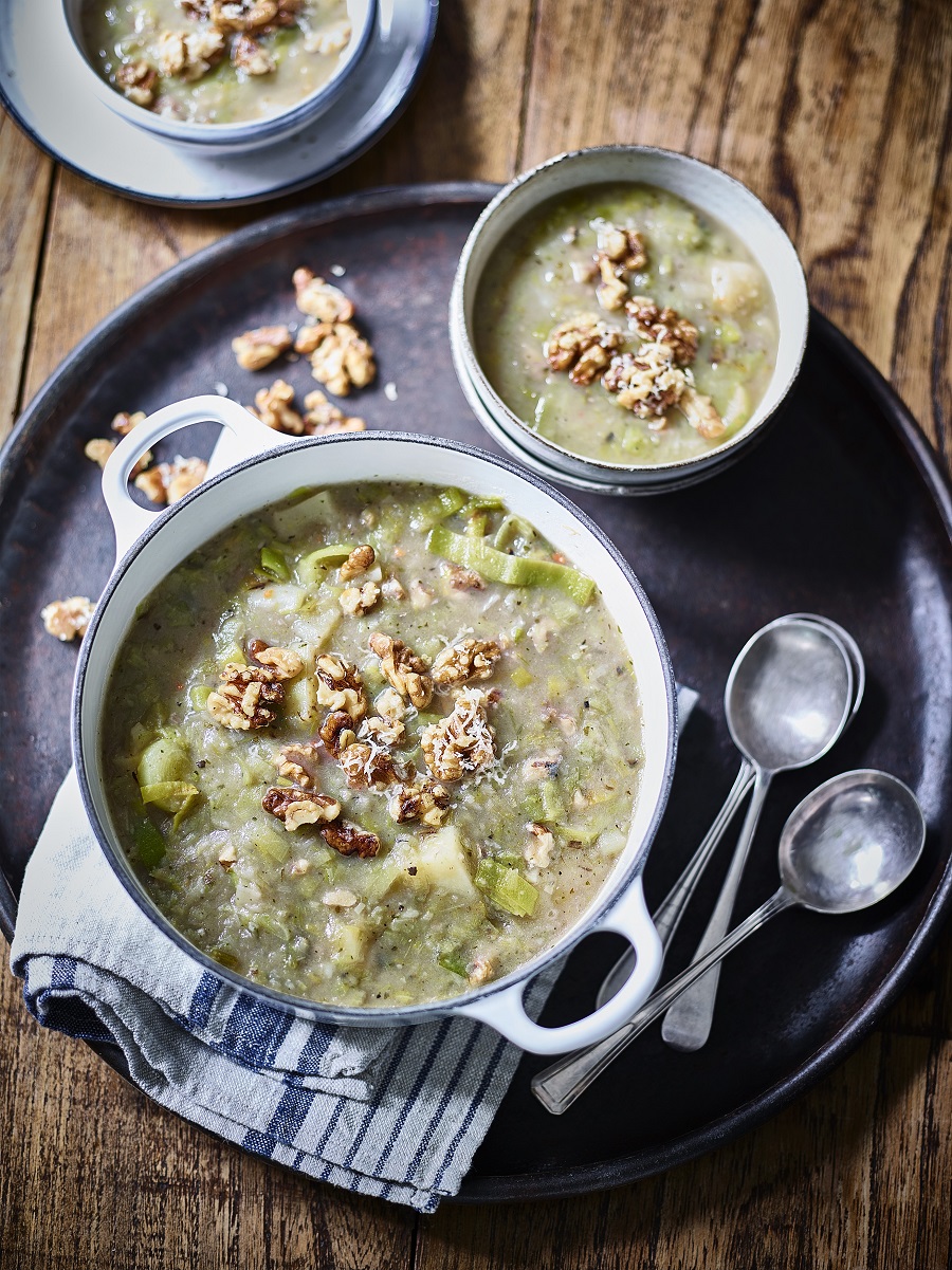 Leek, Potato & California Walnut Soup. Leek, Potato & California Walnut Soup.
