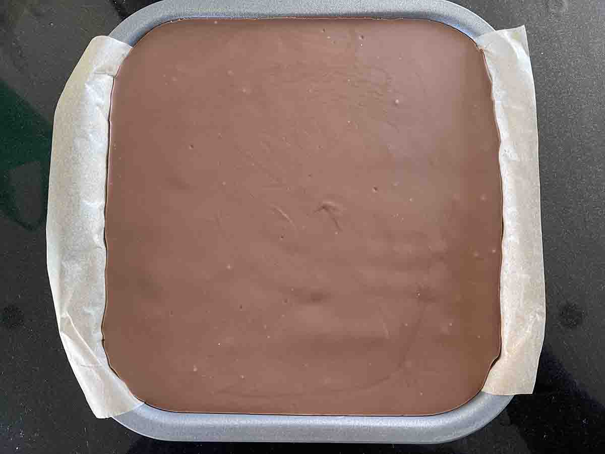 chocolate on tiffin.