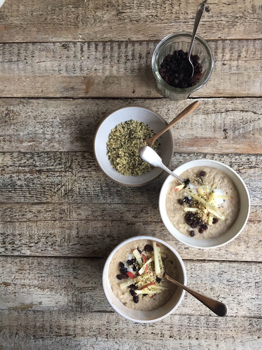 Cinnamon Spiced Morning Porridge Bowl.