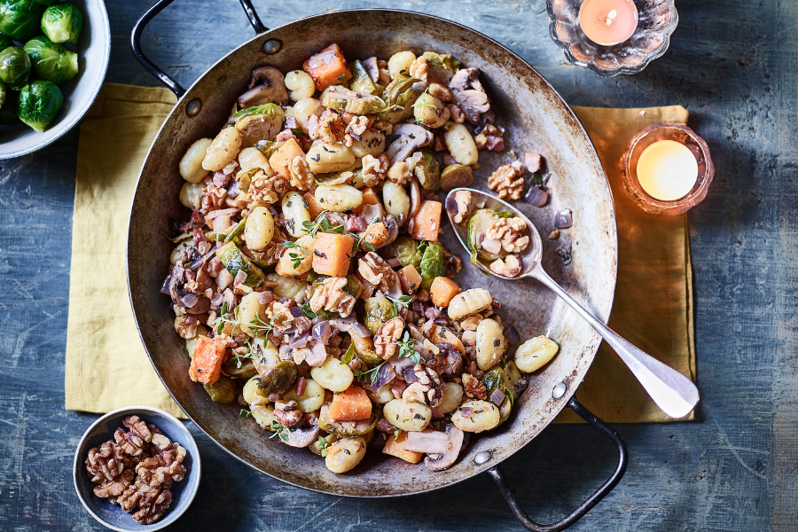 Fried Gnocchi with Squash & California Walnuts