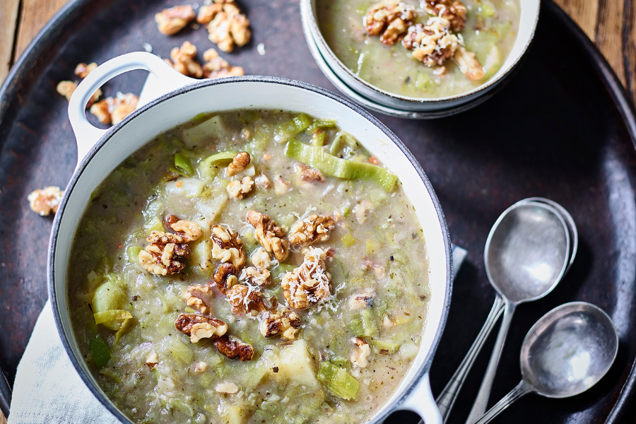Leek, Potato & California Walnut Soup Leek, Potato & California Walnut Soup.