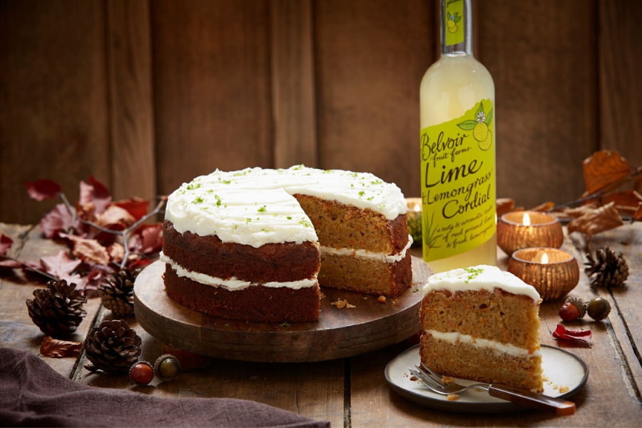 Lime And Lemongrass Carrot Cake. 