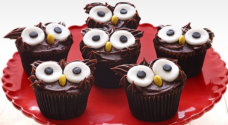 Tweet Owl Cupcakes