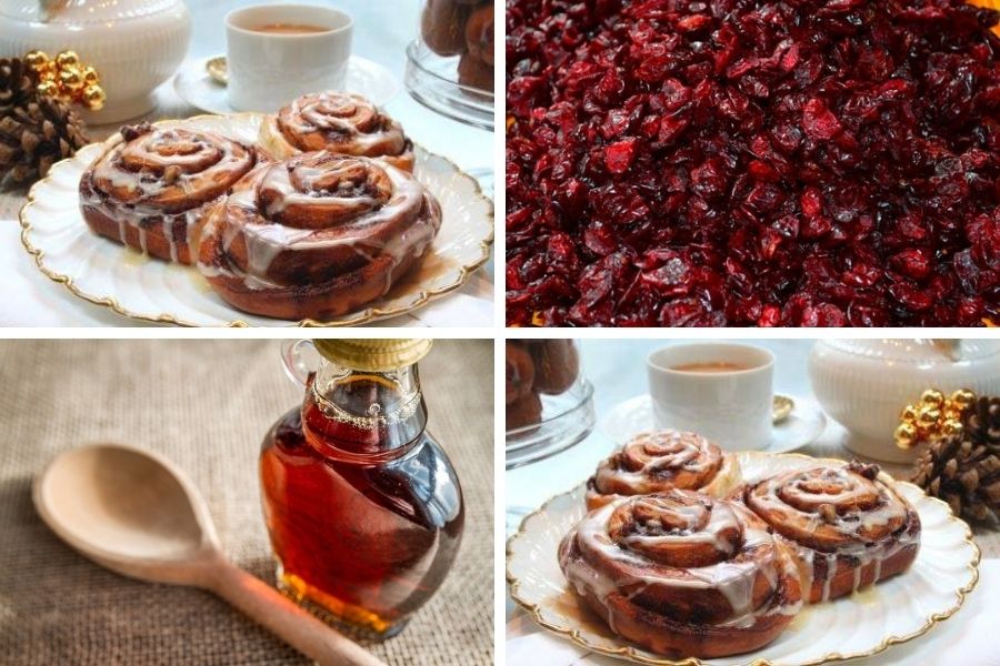 Pecan And Cranberry Cinnamon Rolls