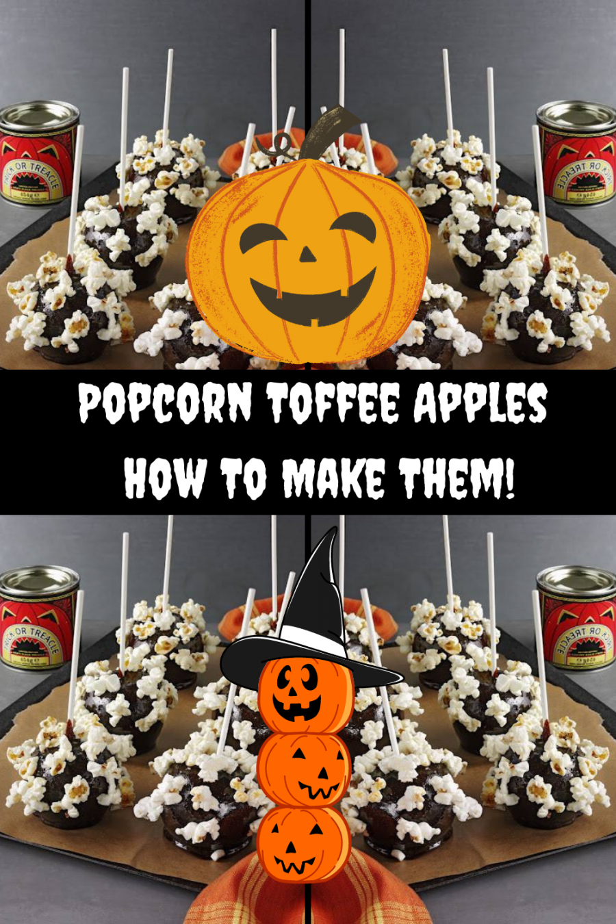 Popcorn Toffee Apples
