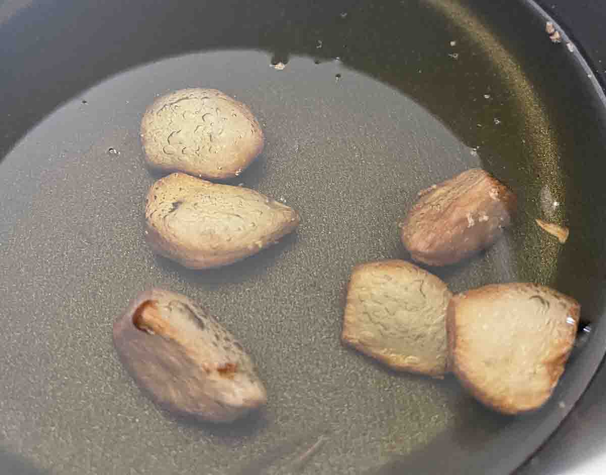 cooked confit garlic.