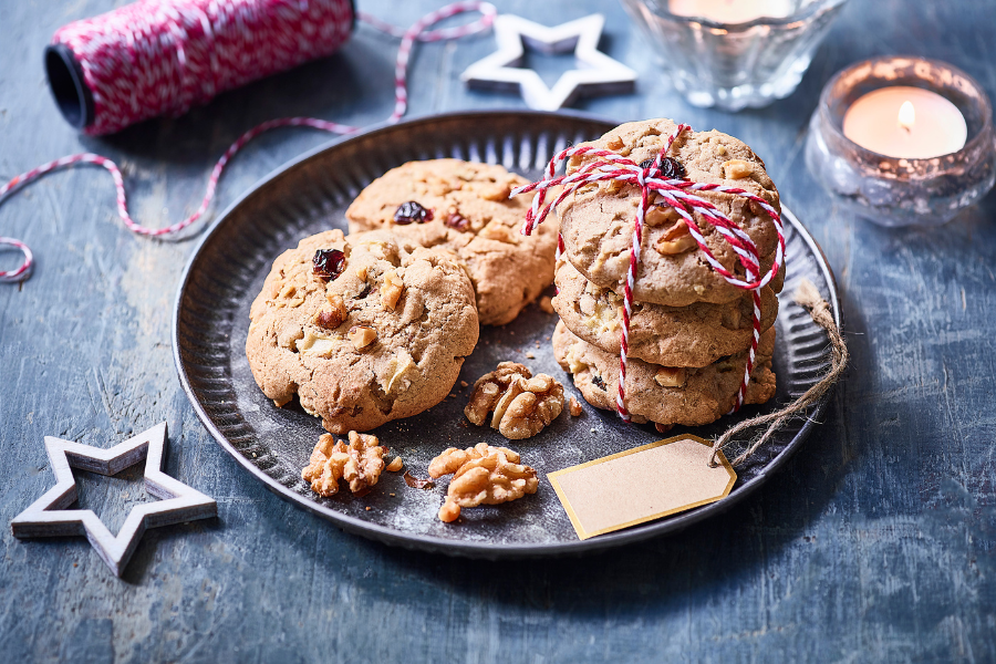 Spiced Apple & California Walnut Cookies