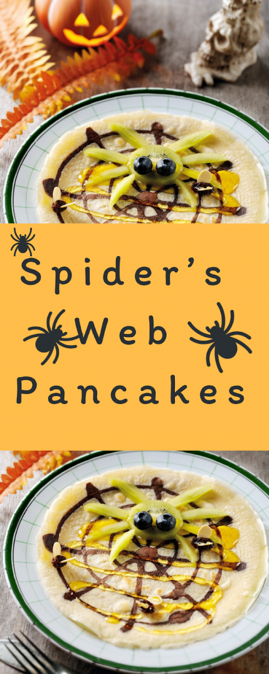 Spider's Web Pancakes Halloween