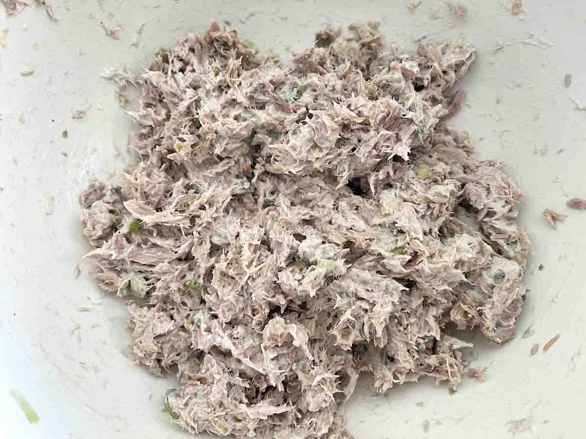 pate mixed in a bowl.