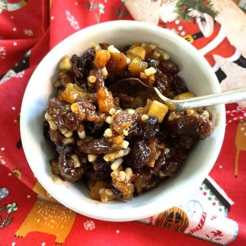 VEGAN MINCEMEAT IN A POT.