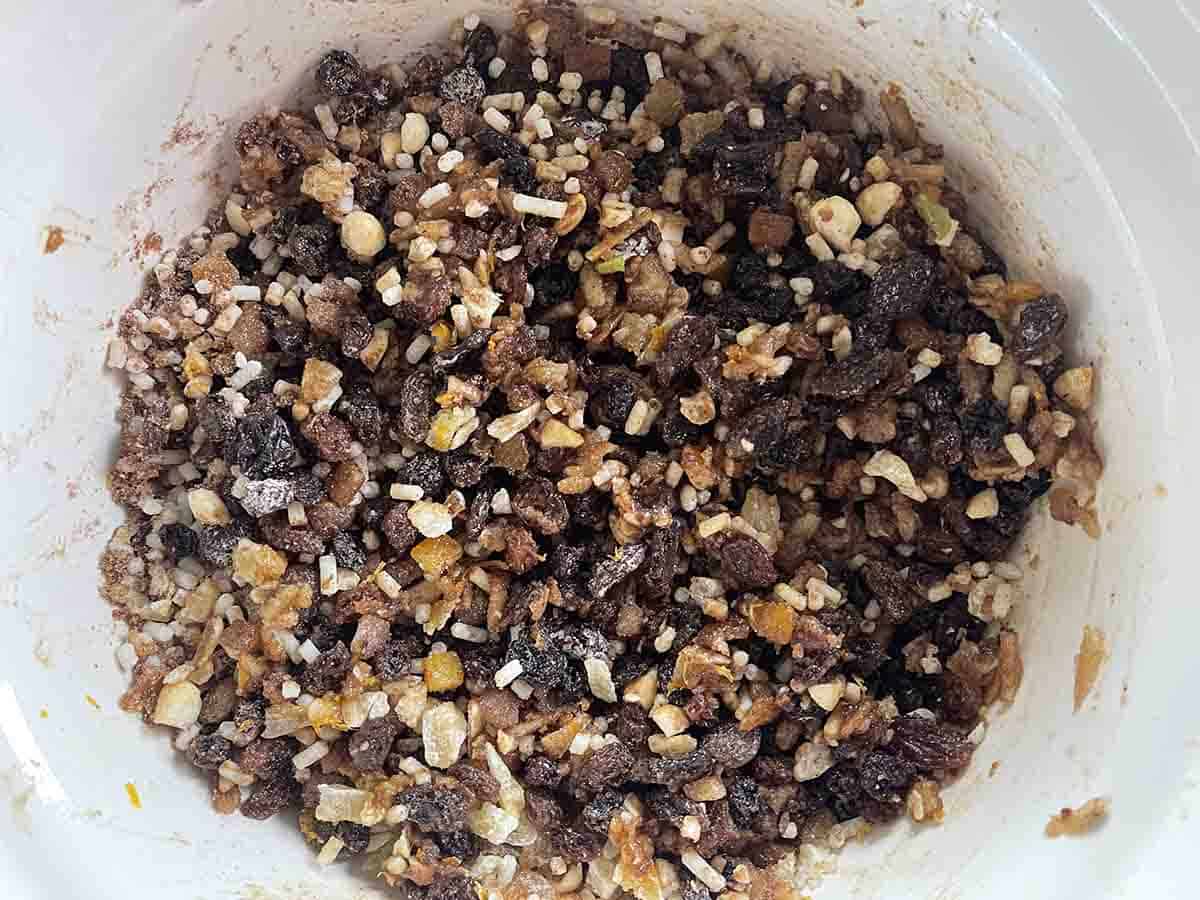 ingredients mixed together.