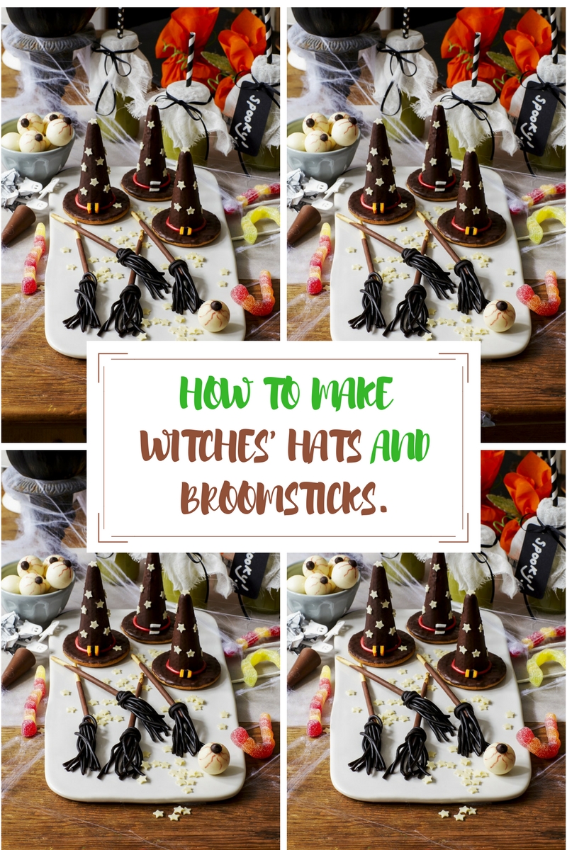 Witches Hats And Broomsticks: Halloween Fun. Halloween Fun.