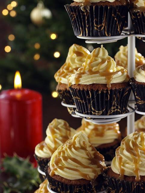Boozy Sultana Cupcake with Brandy Butter Frosting:

