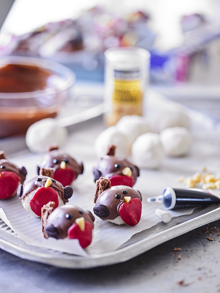 How To Make Christmas Coconut Ball Robins.