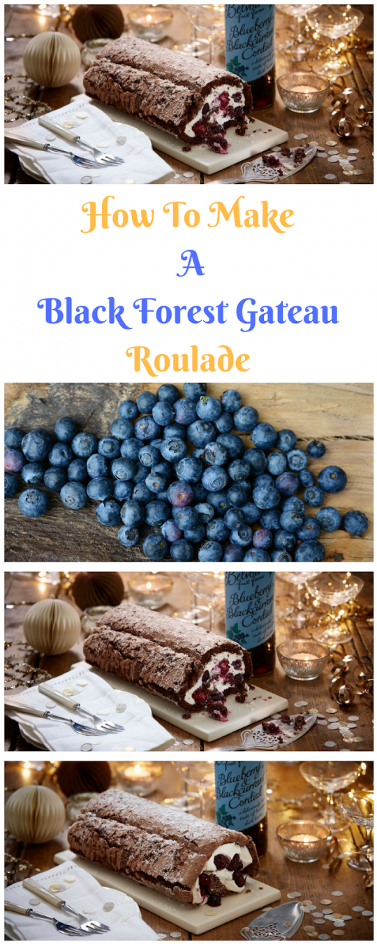 How To Make A Black Forest Gateau Roulade. 