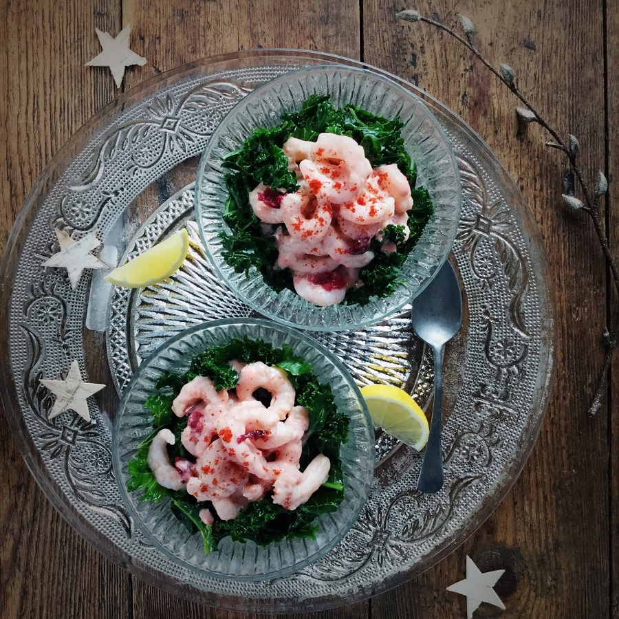 Cavolo Nero, Cranberry & Prawn Cocktail 