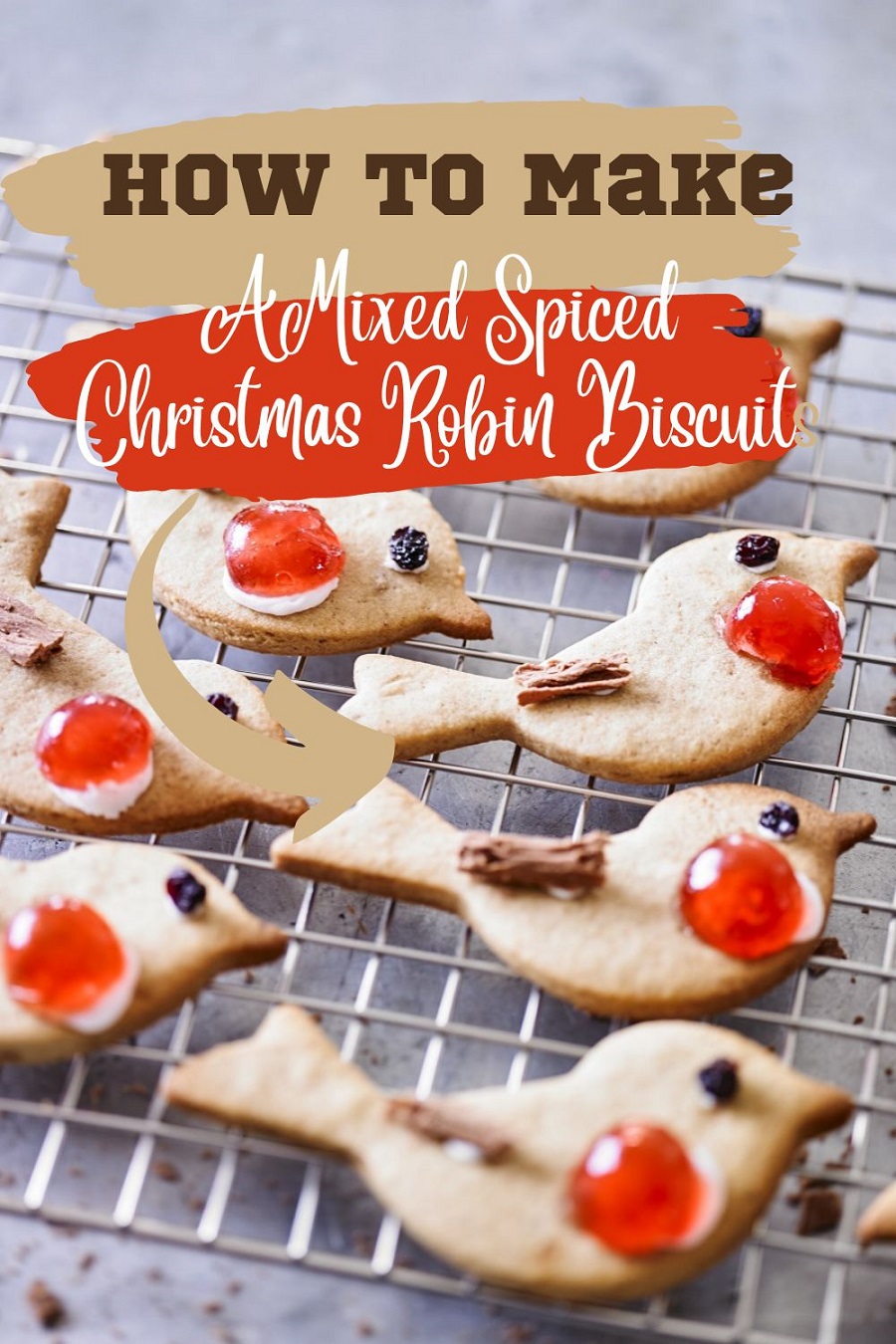 Mixed Spiced Christmas Robin Biscuits