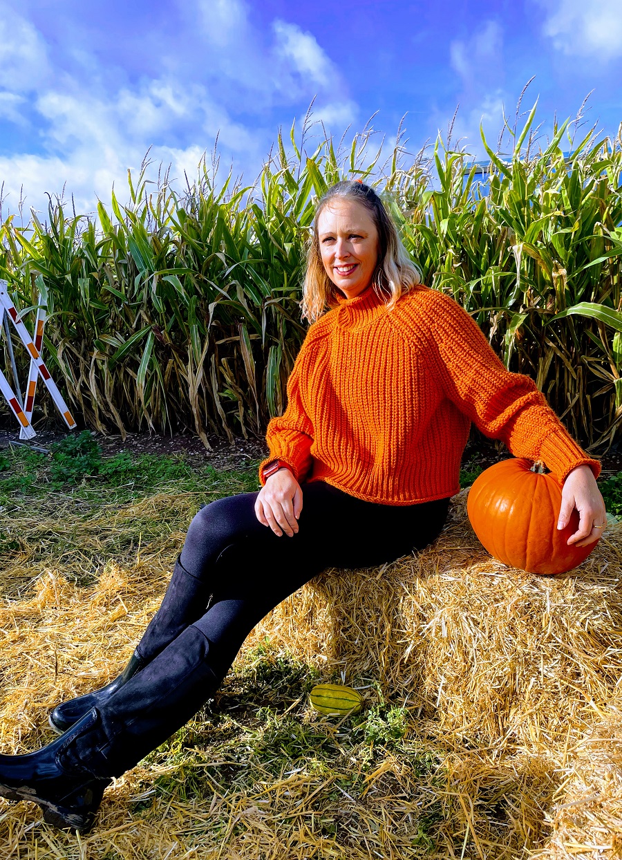 Pick Your Own Pumpkins In Nottingham Orange Jumper H&M Teamed Up With Leggings And Posh Wellies: