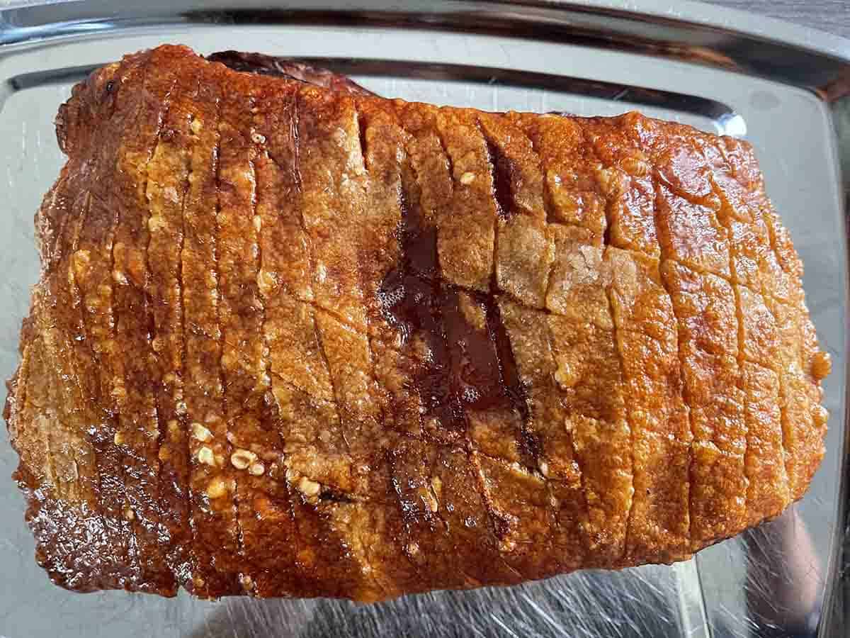 cooked crackling.